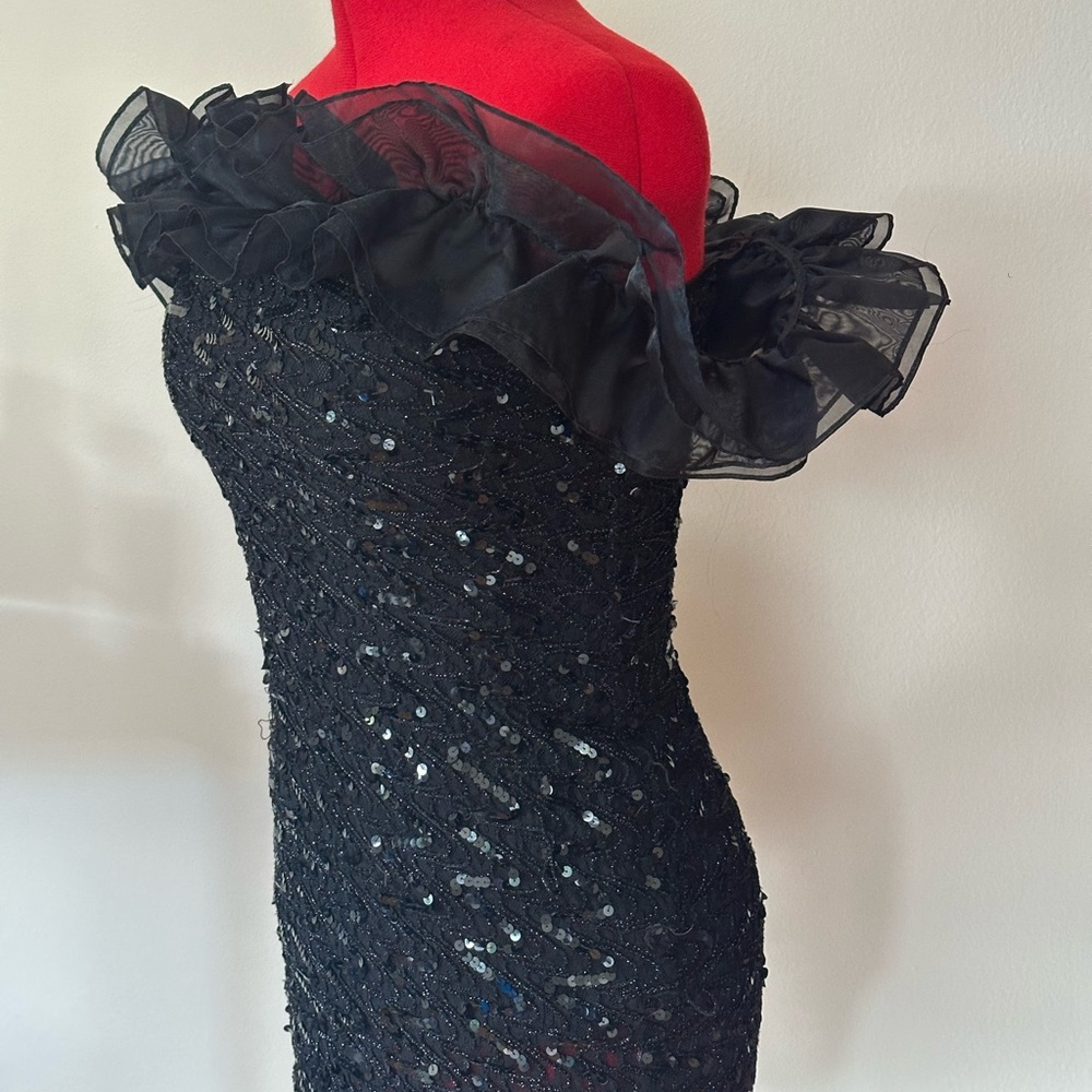 Rampage Black Strapless Dress with Sequins - Picture 5 of 9